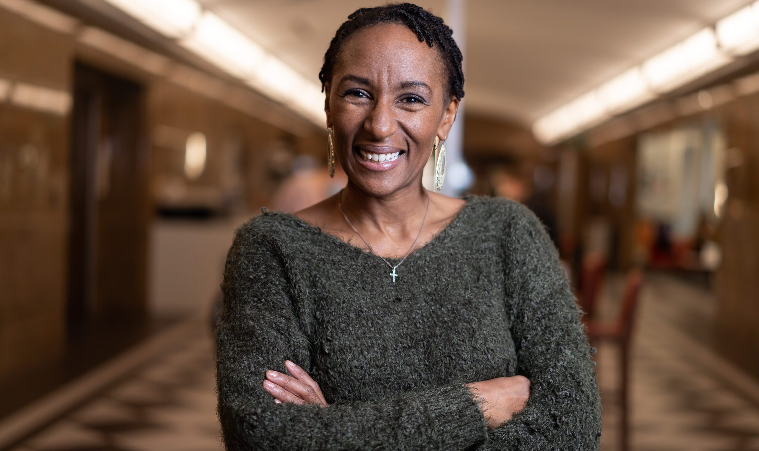 Professor Leslie Culver poses for her portrait